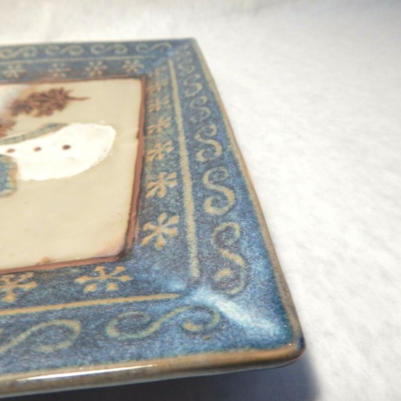 St Nicholas Square Forest Friends Snowman Square Plate - Picture 4 of 10